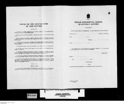 Quarterly Return, 30 June 1949