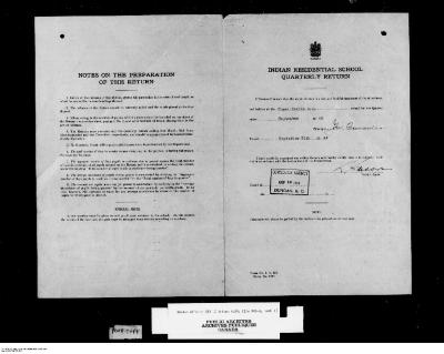 Quarterly Return, 30 September 1944