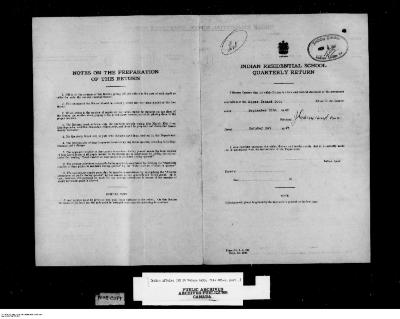 Quarterly Return, 30 September 1947