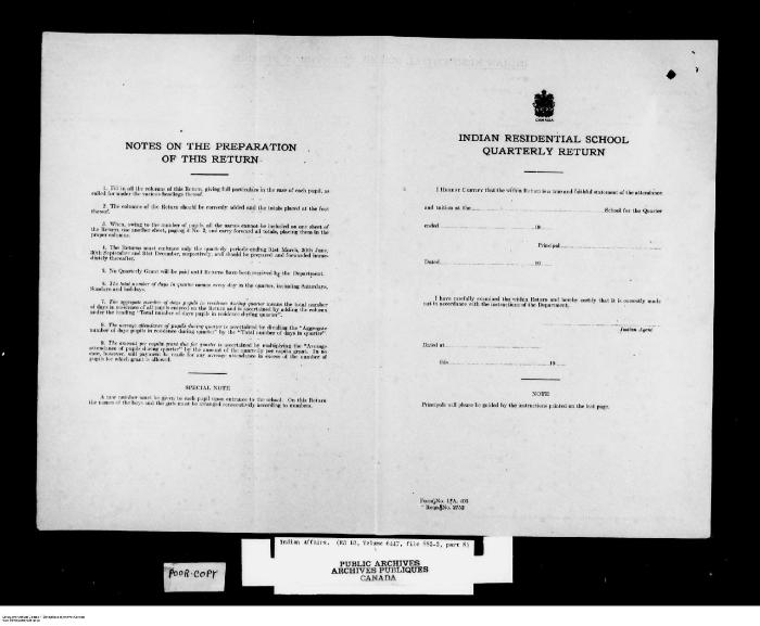 Quarterly Return, 30 June 1948