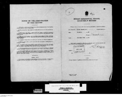 Quarterly Return, 31 December 1945