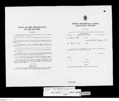 Quarterly Return, 31 March 1944