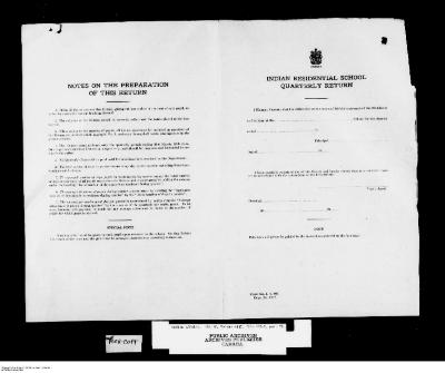 Quarterly Return, 30 June 1945