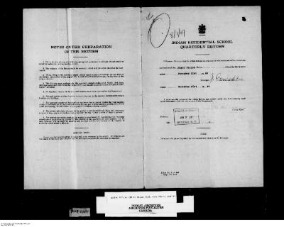 Quarterly Return, 31 December 1946