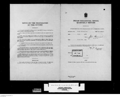 Quarterly Return, 30 June 1943