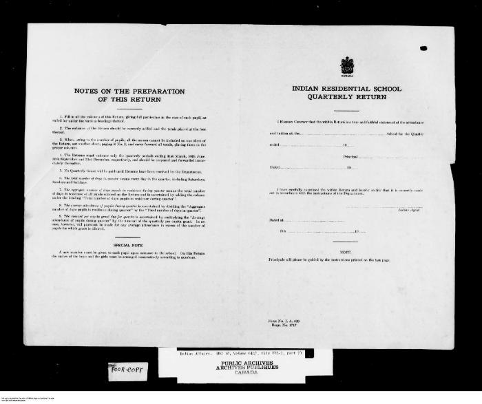 Quarterly Return, 30 June 1944