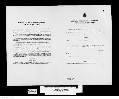 Quarterly Return, 30 September 1945