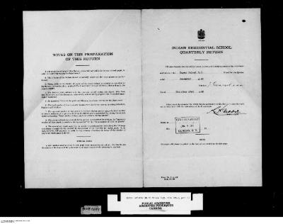 Quarterly Return, 31 December 1942