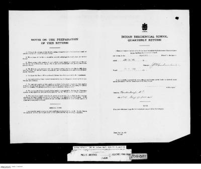 Quarterly Return, 30 June 1949