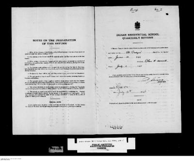 Quarterly Return, 30 June 1946