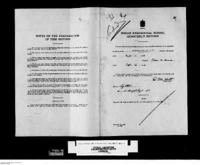 Quarterly Return, 30 September 1950