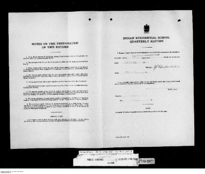 Quarterly Return, 31 December 1950