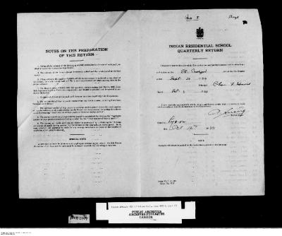 Quarterly Return, 30 September 1944