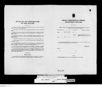 Quarterly Return, 31 December 1949