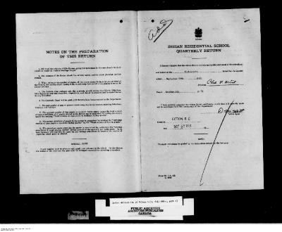 Quarterly Return, 30 September 1951