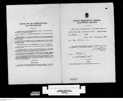 Quarterly Return, 31 March 1943