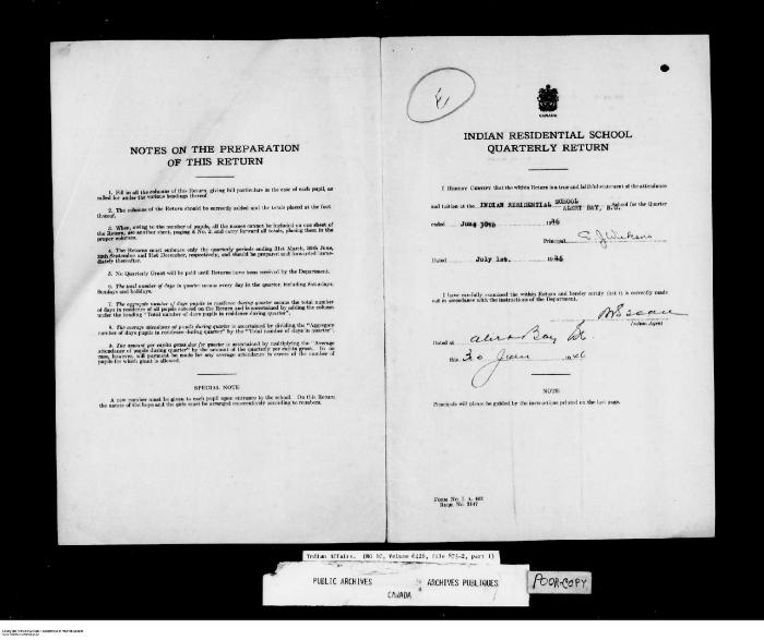 Quarterly Return, 30 June 1946