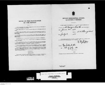 Quarterly Return, 30 June 1943