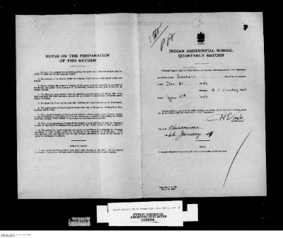 Quarterly Return, 31 December 1948