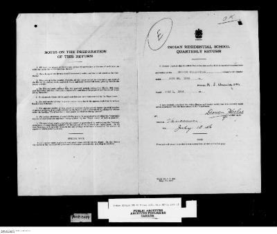 Quarterly Return, 30 June 1946