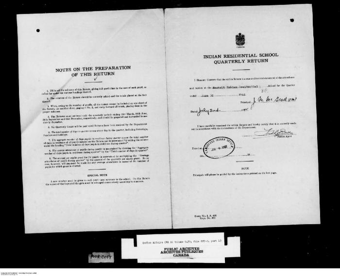 Quarterly Return, 30 June 1942