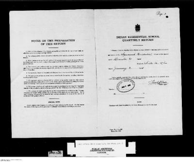 Quarterly Return, 31 December 1944