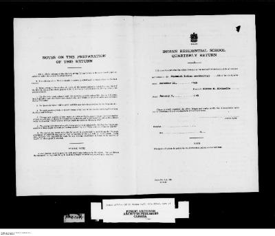 Quarterly Return, 31 December 1948