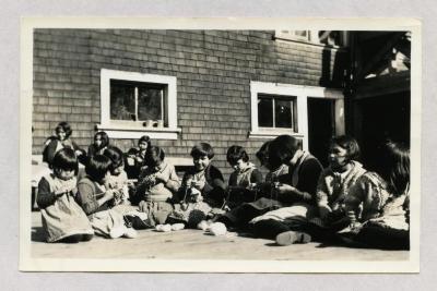 Junior Knitting Class, Ahousaht