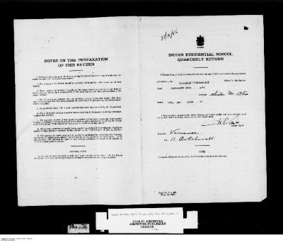 Quarterly Return, 30 September 1946