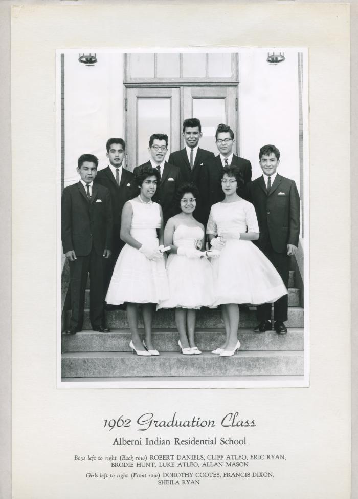 1962 Graduation Class, Alberni Indian Residential School