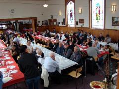 The community gathers