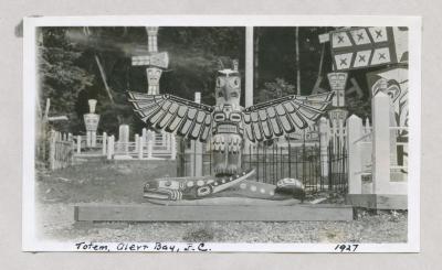 Totem, Alert Bay, B.C., 1927