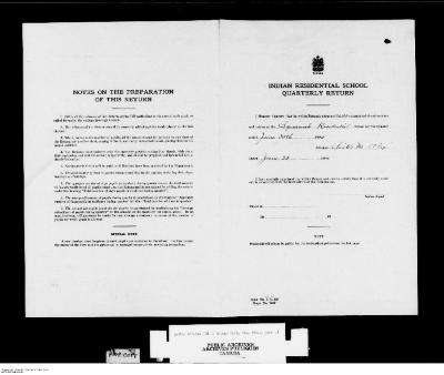 Quarterly Return, 30 June 1944