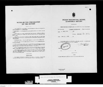 Quarterly Return, 30 June 1942