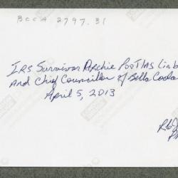 IRS survivor Archie Pootlas