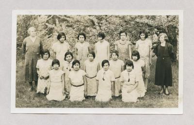 Miss McLeod and Miss Muir with Junior Girls Class