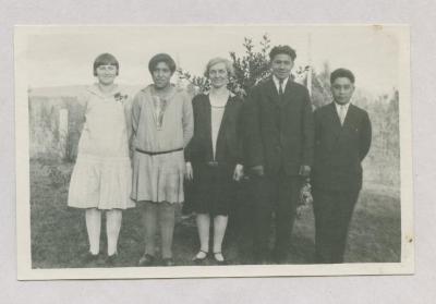 Mrs. Pitts and Officers of Mission Band