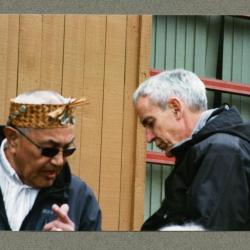 Moderator Gary Paterson and Nuxalk elder