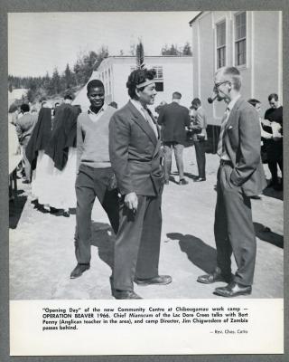 "Opening Day" of the new Community Centre at Chibougamau work camp —
OPERATION BEAVER 1966.