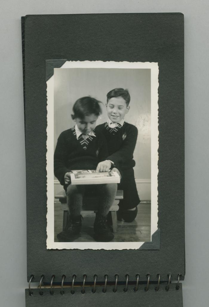 Two boys reading
