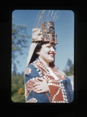 Unidentified young woman with headdress