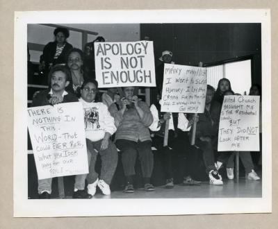 Residential School Survivors Protesting