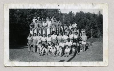 Children from Indian Residential School at their summer camp