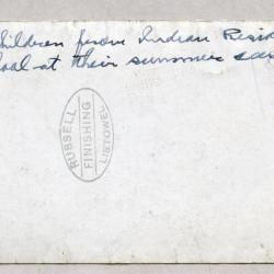 Children from Indian Residential School at their summer camp