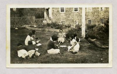 Me and S. S. Class on Front Lawn