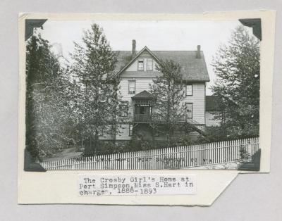The Crosby Girls' Home at Port Simpson, Miss S. Hart in charge, 1888-1893