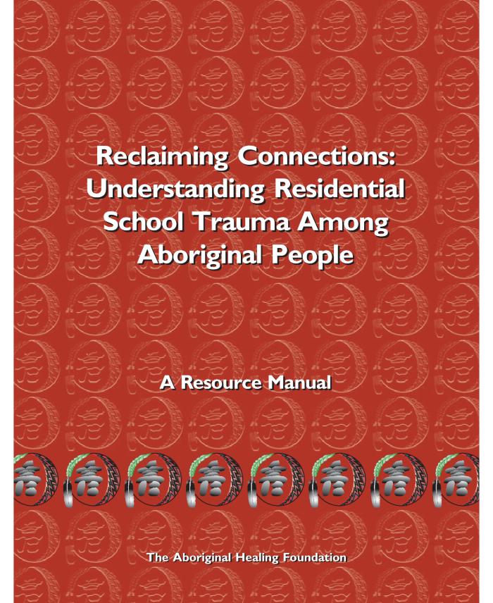 Reclaiming Connections : Understanding Residential School Trauma Among Aboriginal People: A Resource Manual