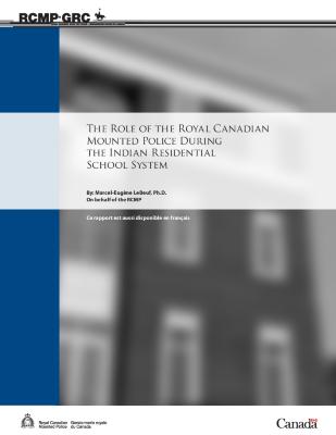 RCMP role in residential school system October 4 2011