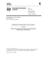 Promotion and Protection of Human Rights