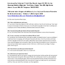 Larry Loyie interview — August 18, 2011